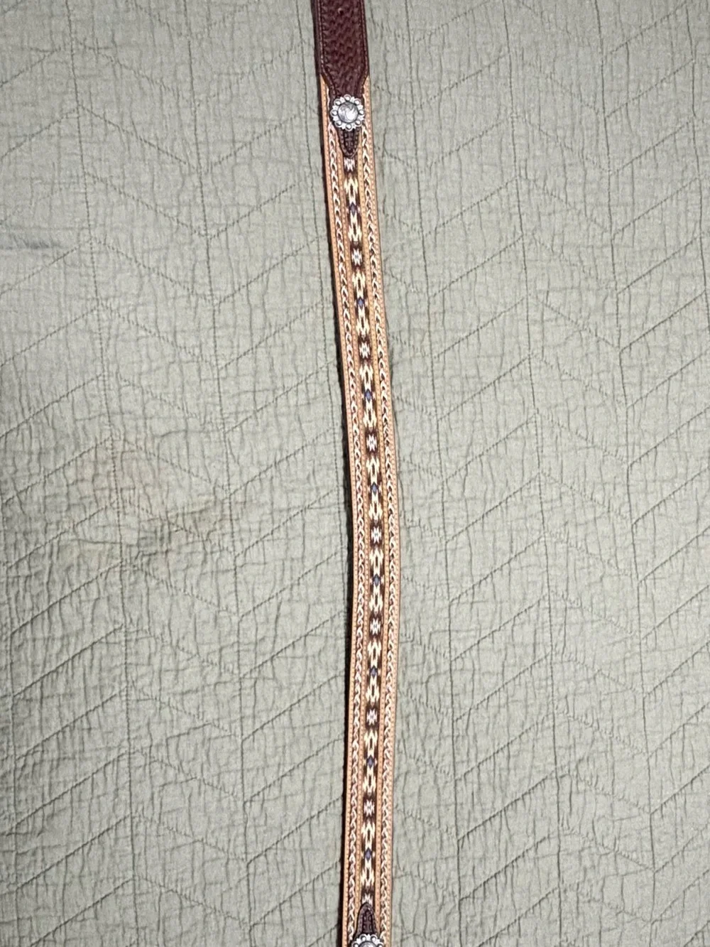 Cody James Southwestern Concho Inlay Leather Belt Men’s Size 34